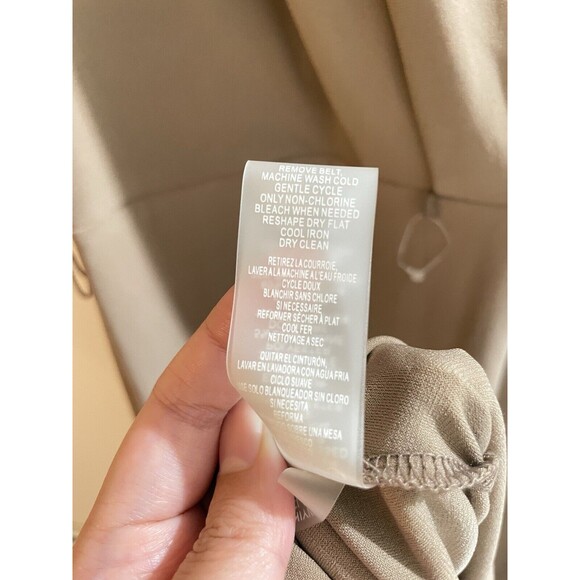 TOMMY HILFIGER Maxi Dress Khaki Brown 3/4 Sleeve V Neck Size 6 NWT No Belt - Picture 8 of 8